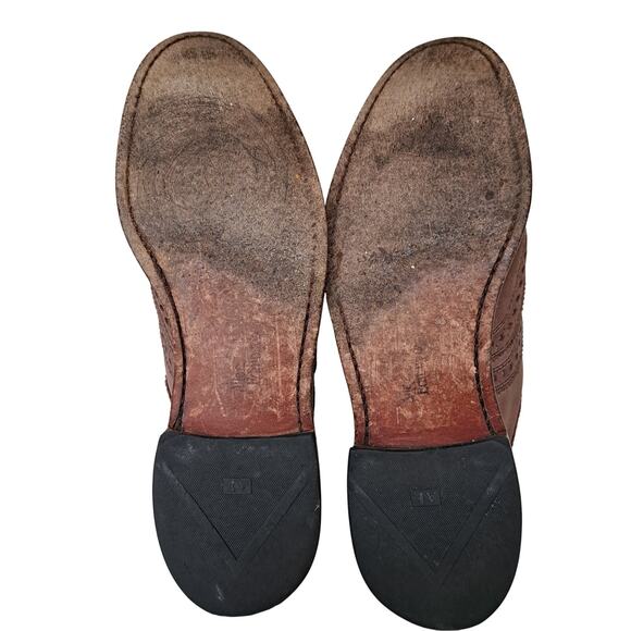 ALLEN EDMONDS Neumok Wingtip Oxford Mens 10 Brown Brogue Classic - Picture 9 of 9